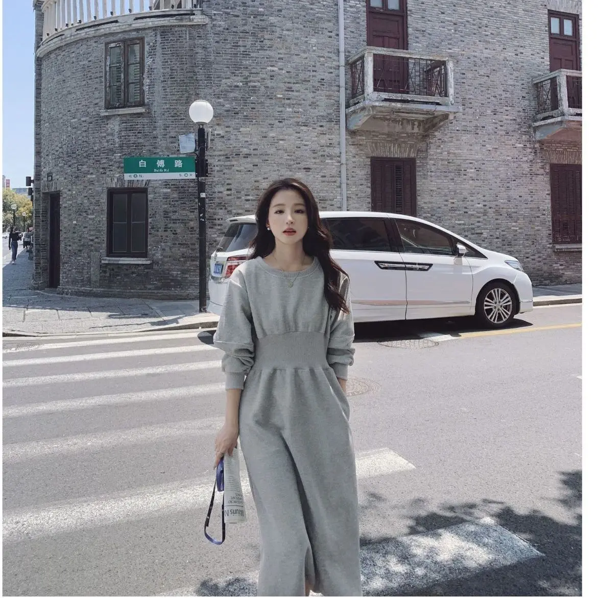 فساتين فستان نسائي للعمل صيفي من الكتان مكشكش منخفض الخصر مريح مناسب للنزهات على الطراز الرعوي قابل للتنفس لطيف ناعم OL