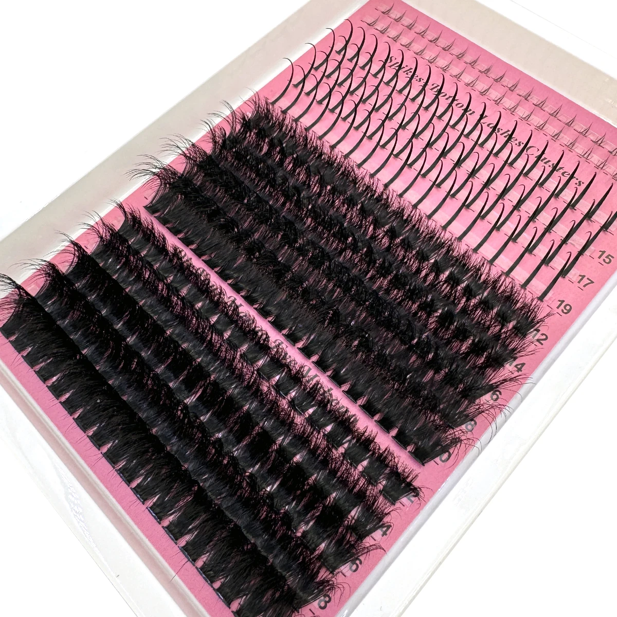 16Rows False Eyelashes Clusters Spikes&Bottom Lashes DIY Manga Cluster Eyelash Extensions Waterproof Individual Lashes Clusters