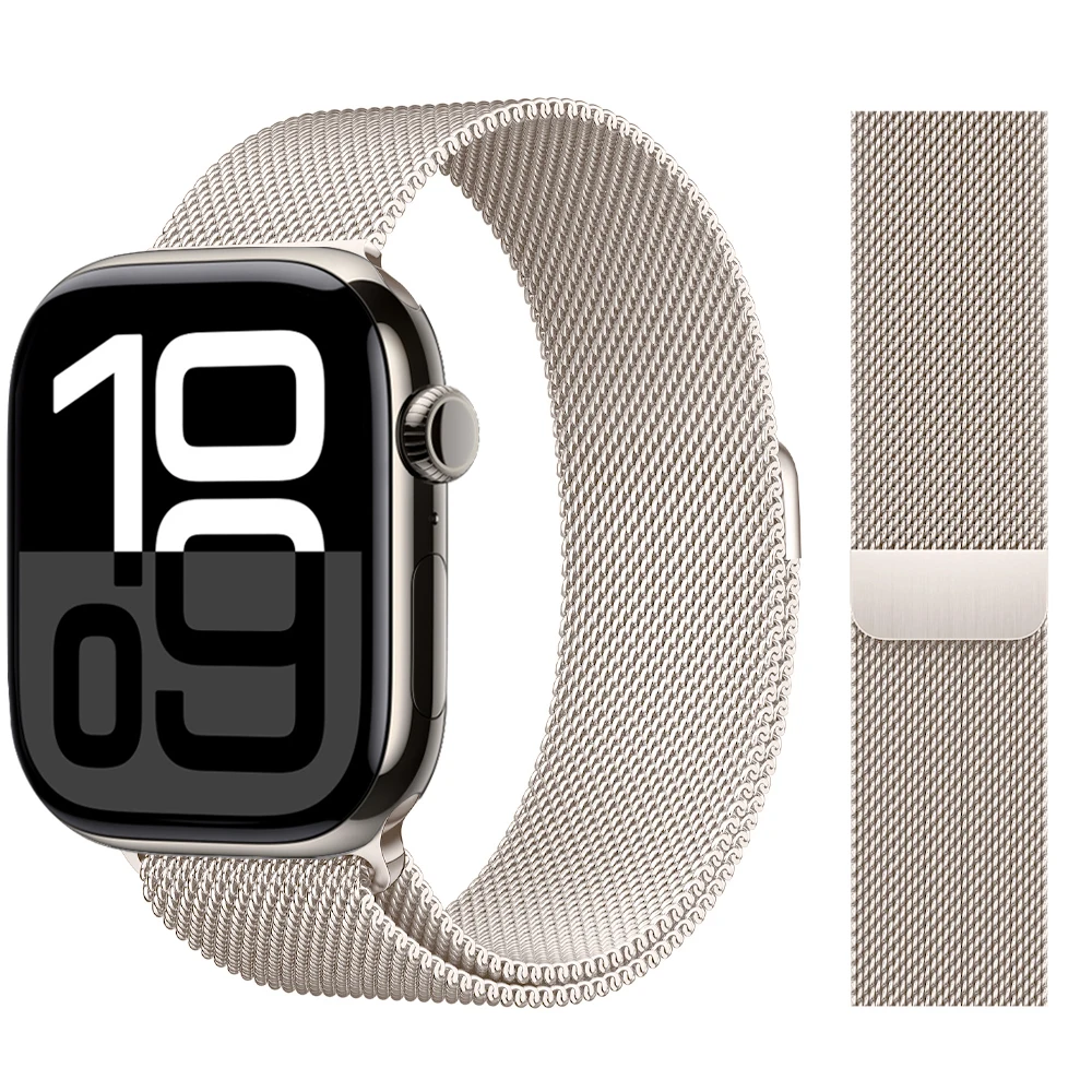 Cinta de loop milanese para a banda de relógio Apple 46mm 44mm 45mm 40mm 42mm 41mm 38mm 49mm Série iwatch 10 Ultra 2 9 8 SE 7 6 5