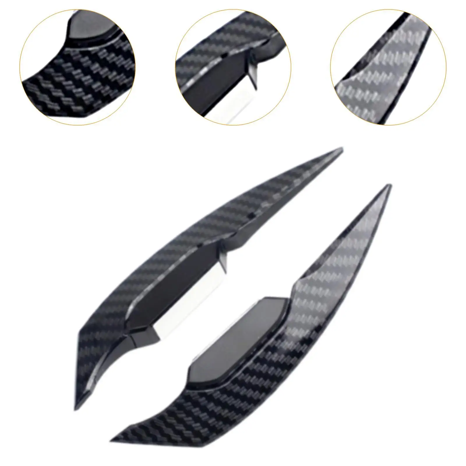 2x Motorcycle Decorative Adhesive Strips Stable Aerodynamic Wing Spoiler Kit