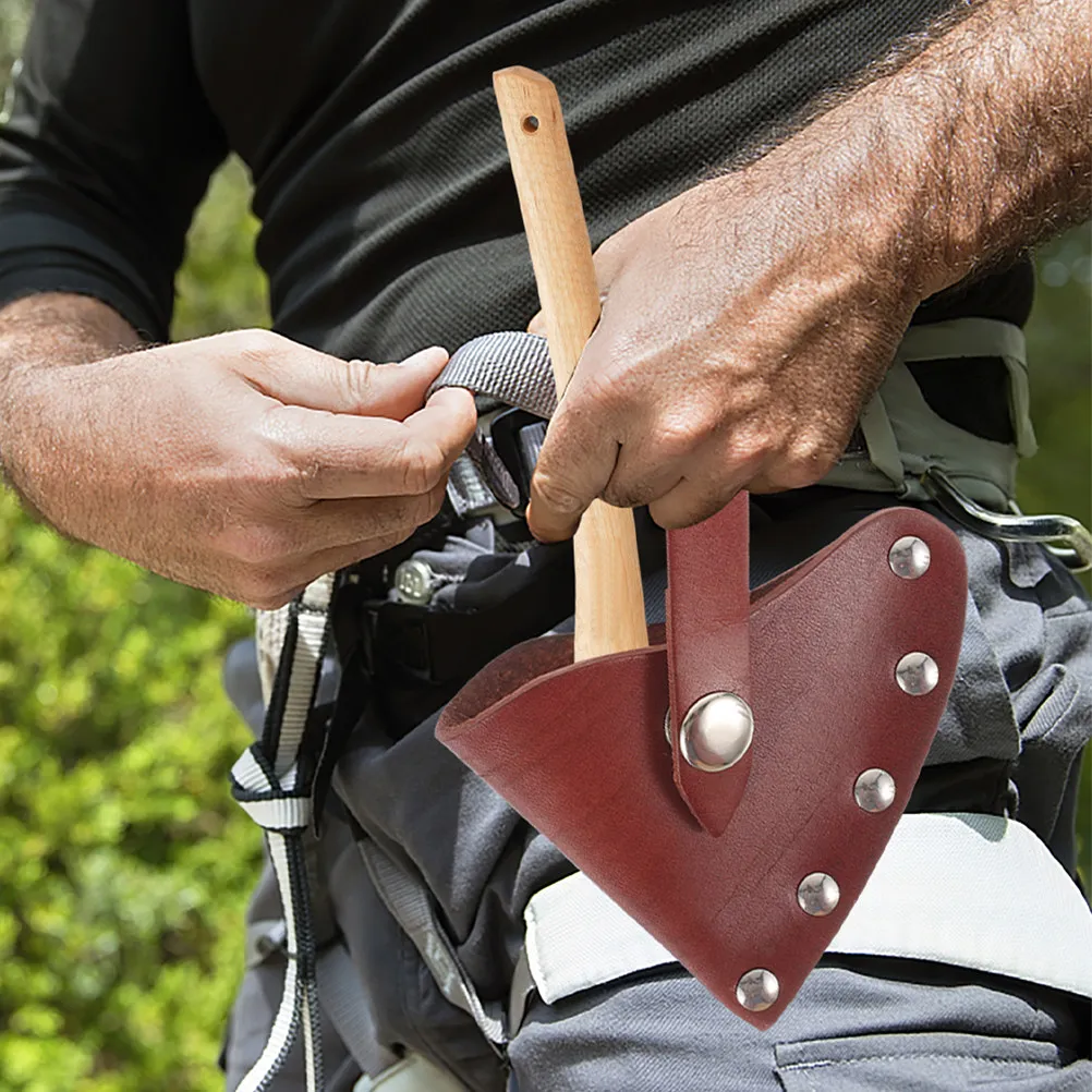 Axe Cover Hatchet Protective Sleeve Outdoor Camping Thick Snap Button Hatchet Case Portable Axe Head Protector