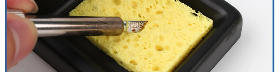 10pcs iron head cleaning sponge, high temperature resistant and thickened sponge, special for soldering iron holder.