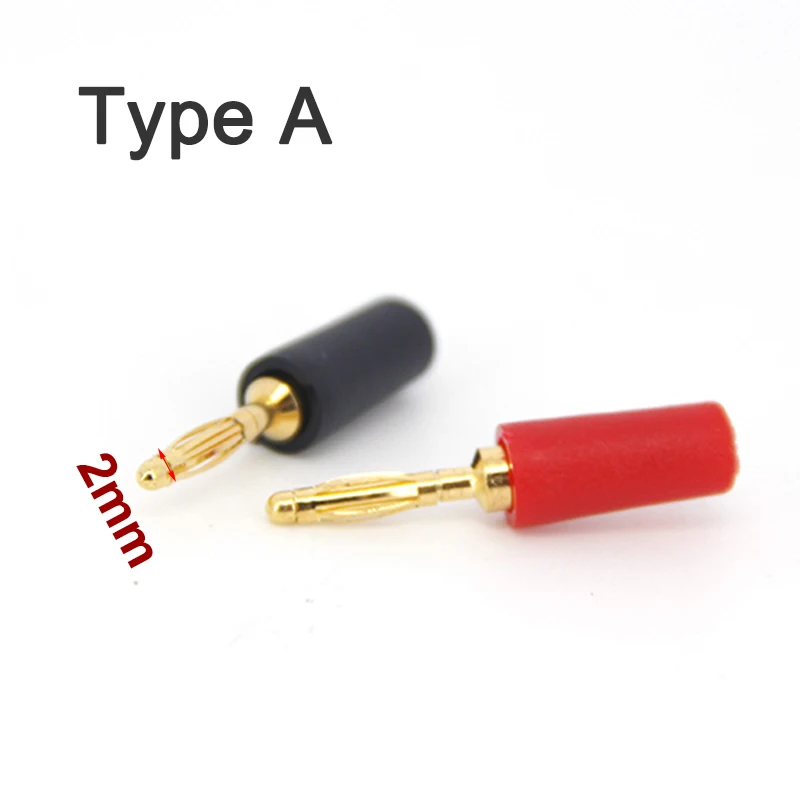 2mm vergoldeter Bananen stecker Steckdose Adapter schwarz/rot für Tests onden Instrumenten messer