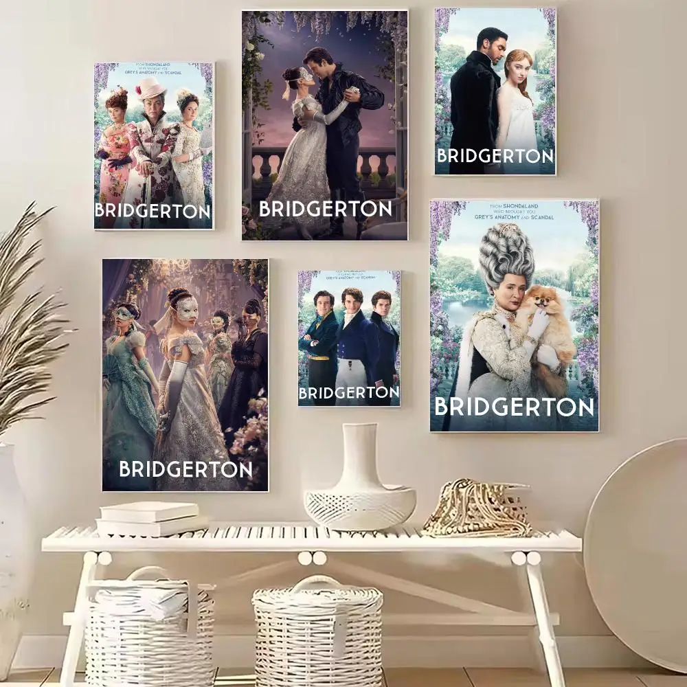 Popular movie B-Bridgerton Poster PP Wall Decor Posters Celebrity Art Prints Aesthetic Wall Art Bedroom Office Home Gift