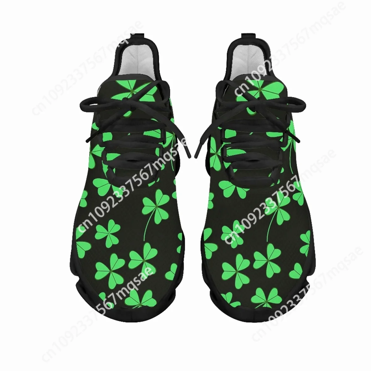 St. Patrick's Day Shamrock Design Cool Platform Shoes Comfortable Breathable Vulcanized Shoes Fashion Casual Ladies Sneakers