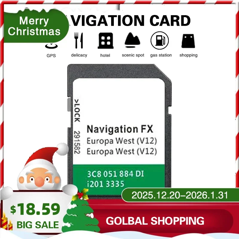 SD-Speicherkarten-Navigation FX V12 Nav Systems Europa West Original für VW Map Card Nethlands Spanien Frankreich