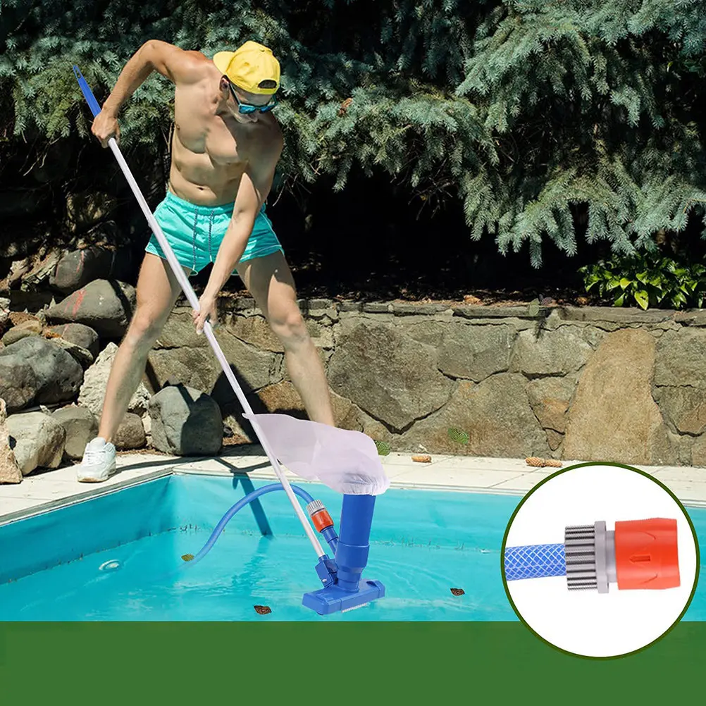 

1Set Pool Cleaning Tool Set Blue Vacuum Jet Suction Dirt Head with Mesh Net for Swimming Pool Surface Bottom Leaf Trash Cleaning