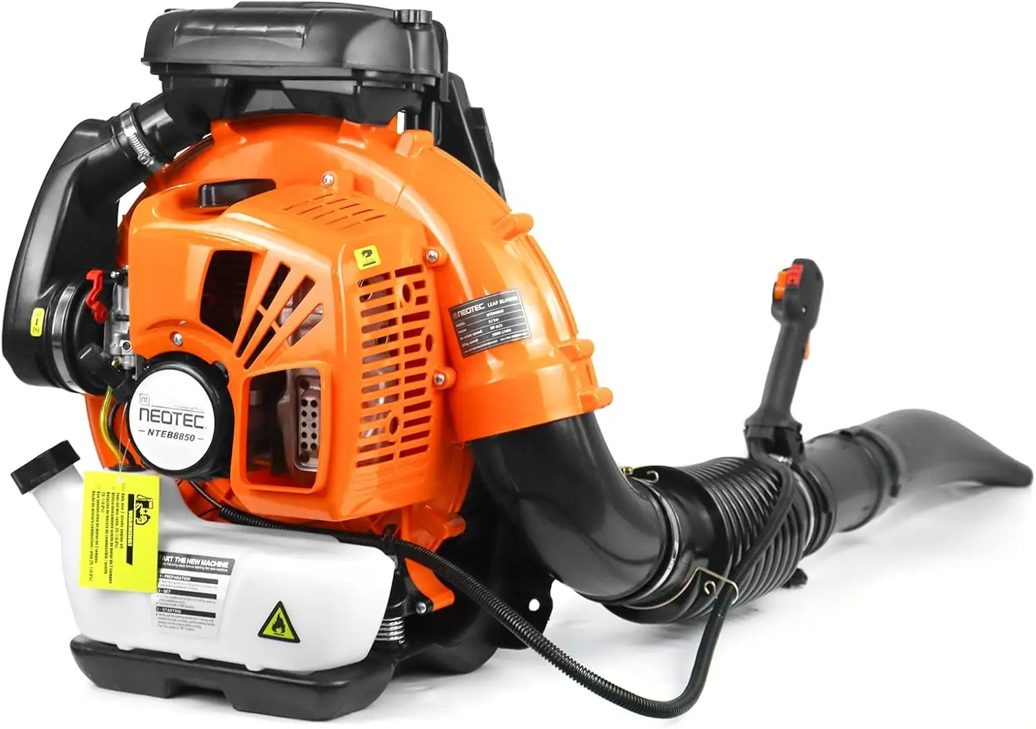 

75.6cc Gas Backpack Leaf Blower 2-Stroke Enginee 768 CFM 216 MPH Ergonomic Harness System Low Vibration and Cruise Control Power