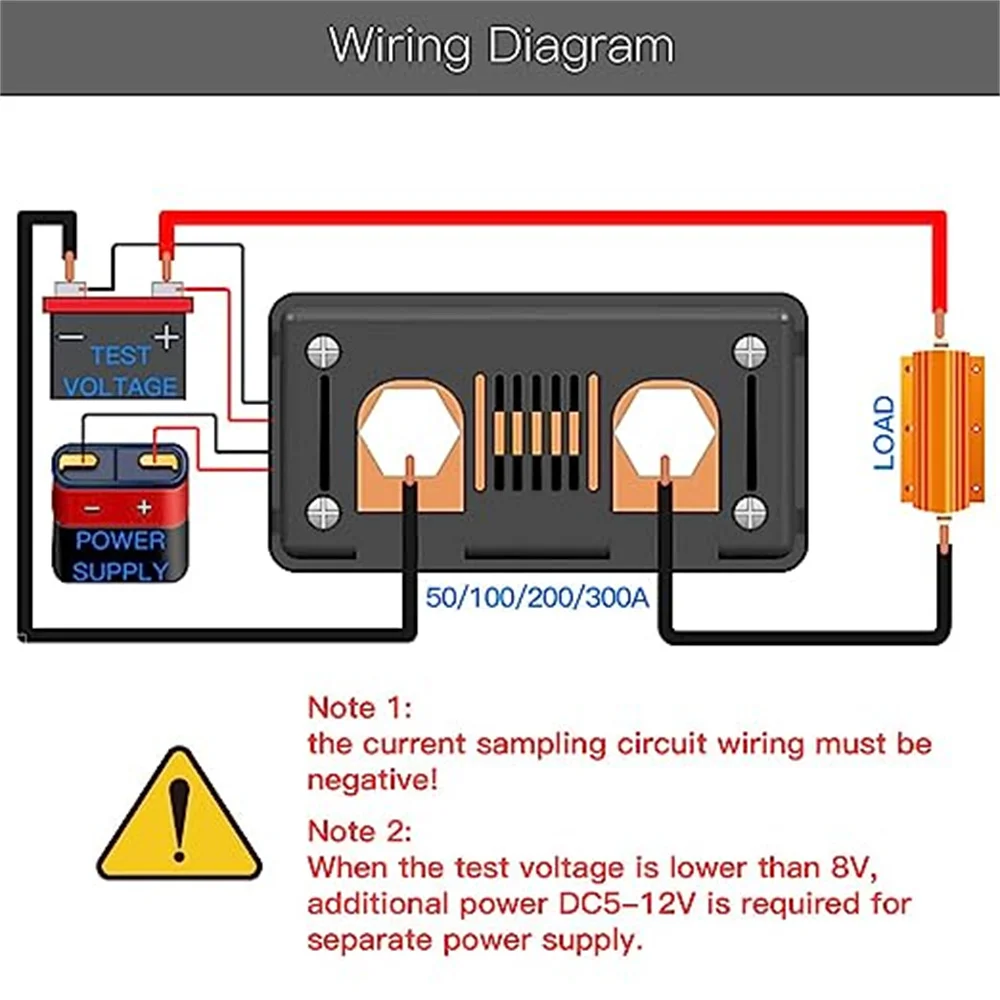 Imagem -02 - Digital Lcd Display Multímetro Tensão Atual Energia de Energia Watt Medidor Amperímetro Voltímetro Tester dc 0300v 50a 100a 200a 300a