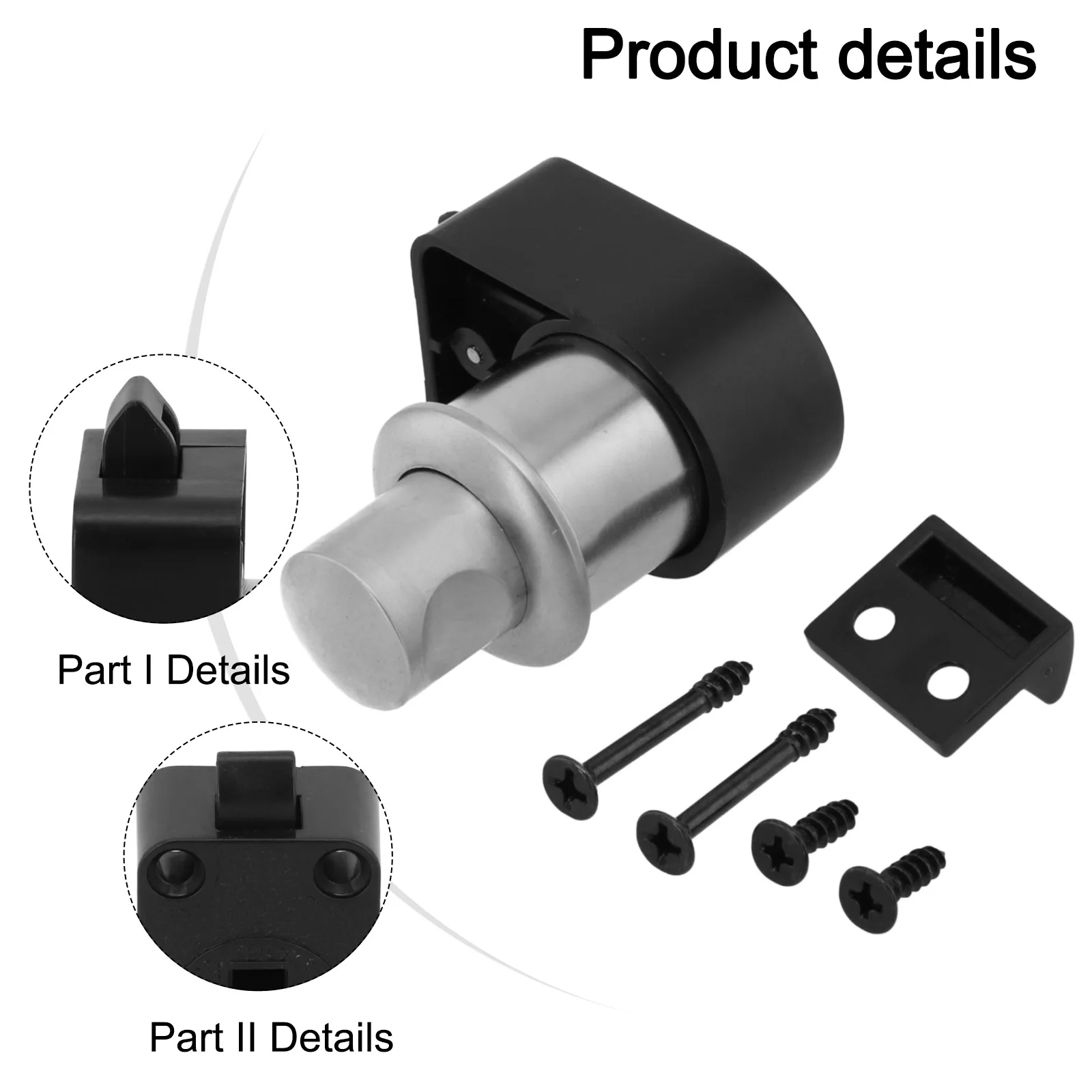 Convenient Push Button Lock for Caravan Boats Drawer Cabinet for motorhome Sturdy Construction Long lasting Performance