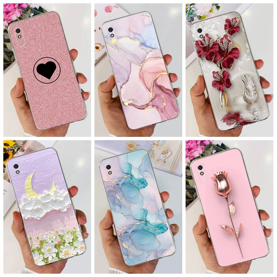 TPU Case For Xiaomi Redmi 9A Case Silicone Soft Marble Back Cover For Xiaomi Redmi 9AT Phone Cases on Xiomi Redmi 9i Sport Cover