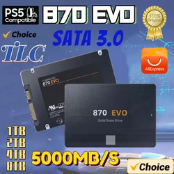 2024 100% New 870 EVO 8TB 4TB 2TB 1TB SSD SATA III Internal Solid State Drive 2.5 Inches Hard Disk for Laptop PC PS5 Desktop PS4