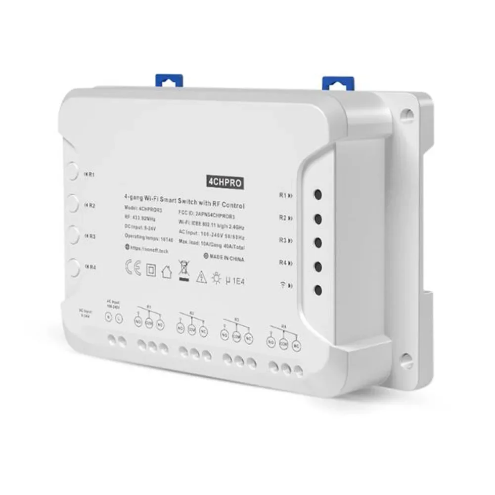 1pc 4 Way Smart Switch For Sonoff 4CH 10A Relay 2KW AC100-240V APP Control Accessories Connected Device Electric