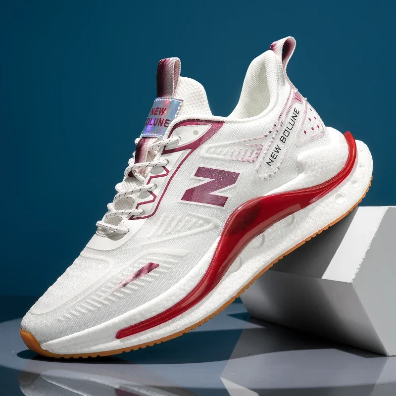 Running Shoes Men Women Breathable Flat Comfortable Non-Slip Soft Platform Casual Sports Shoes Mesh Trendy Sneakers Man image 2