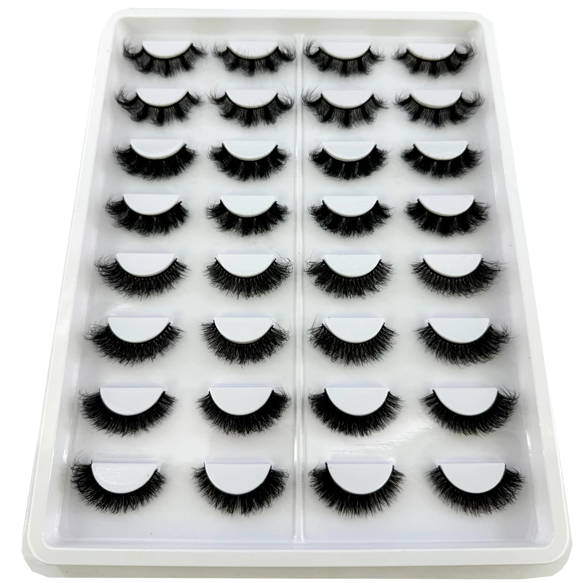 HBZGTLAD False Eyelashes mix 16 pairs Eyelashes 6D Mink Lashes Faux Mink Fluffy Lash Soft Full Thick Wispy Eyelashes Extension