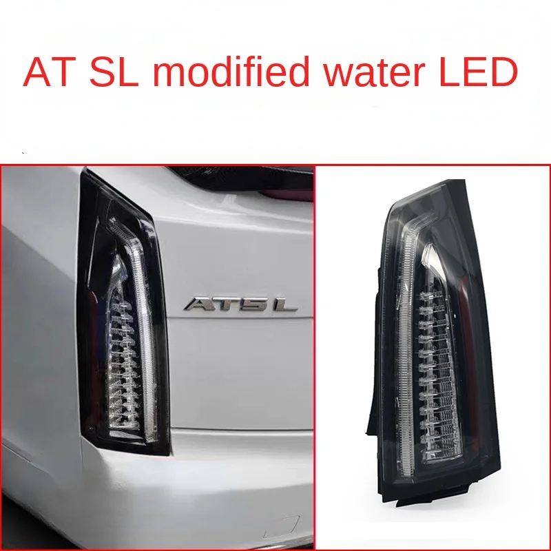 LED taillights For Cadillac ATS-L 2013 2014 2015 2016 2017 Rear tail light assy refit streamer turn signal black tail lights