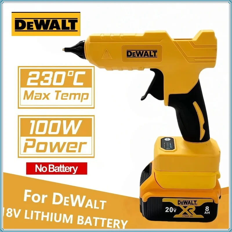

Аккумуляторный ручной термоклеевой пистолет DEWALT для ремонта и DIY, инструмент для сварки горячим воздухом, с защитой от ожогов
