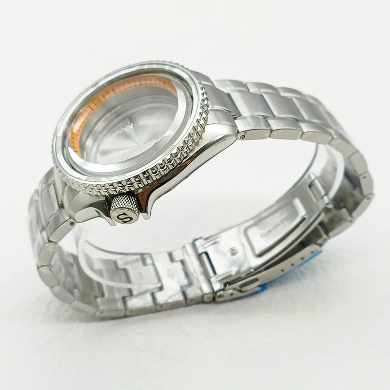 

Корпус для часов Mod NH35 SKX007 с сапфировым стеклом, совместимый с механизмами NH35, NH36, 4R, 6R, 7S, со стальным ремешком, для модификации часов SKX007