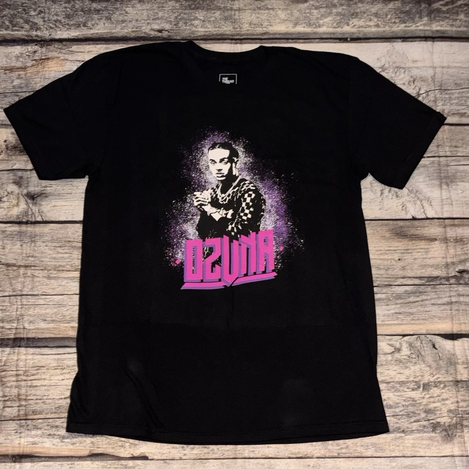 Ozuna Aura Tour Black Graphic TShirt – Men's Size Large – Latin Reggaeton NEW