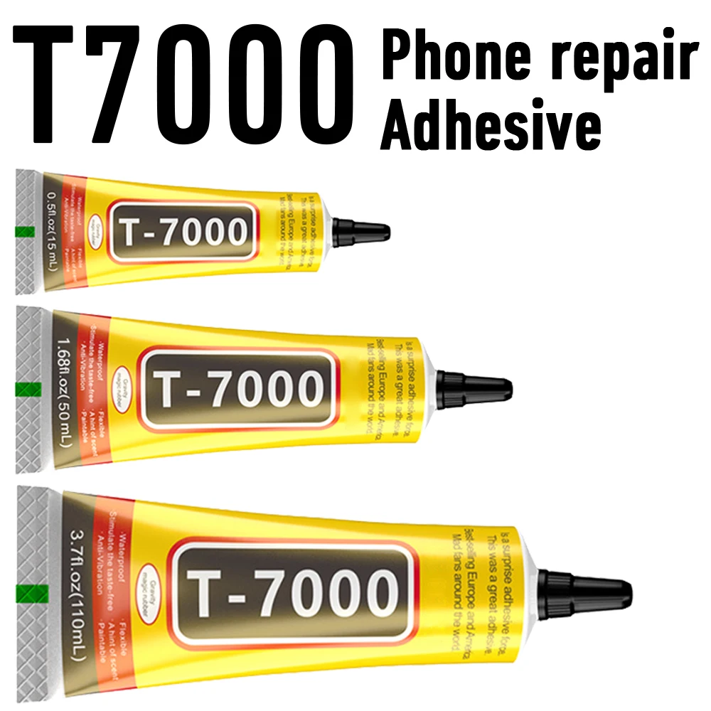 15/50/110ml T7000 Black Glue Safety Materials Epoxy Resin Repair Cell Phone Touch ScreerLiguid Glue Jewelry Craft Adhesive Glue