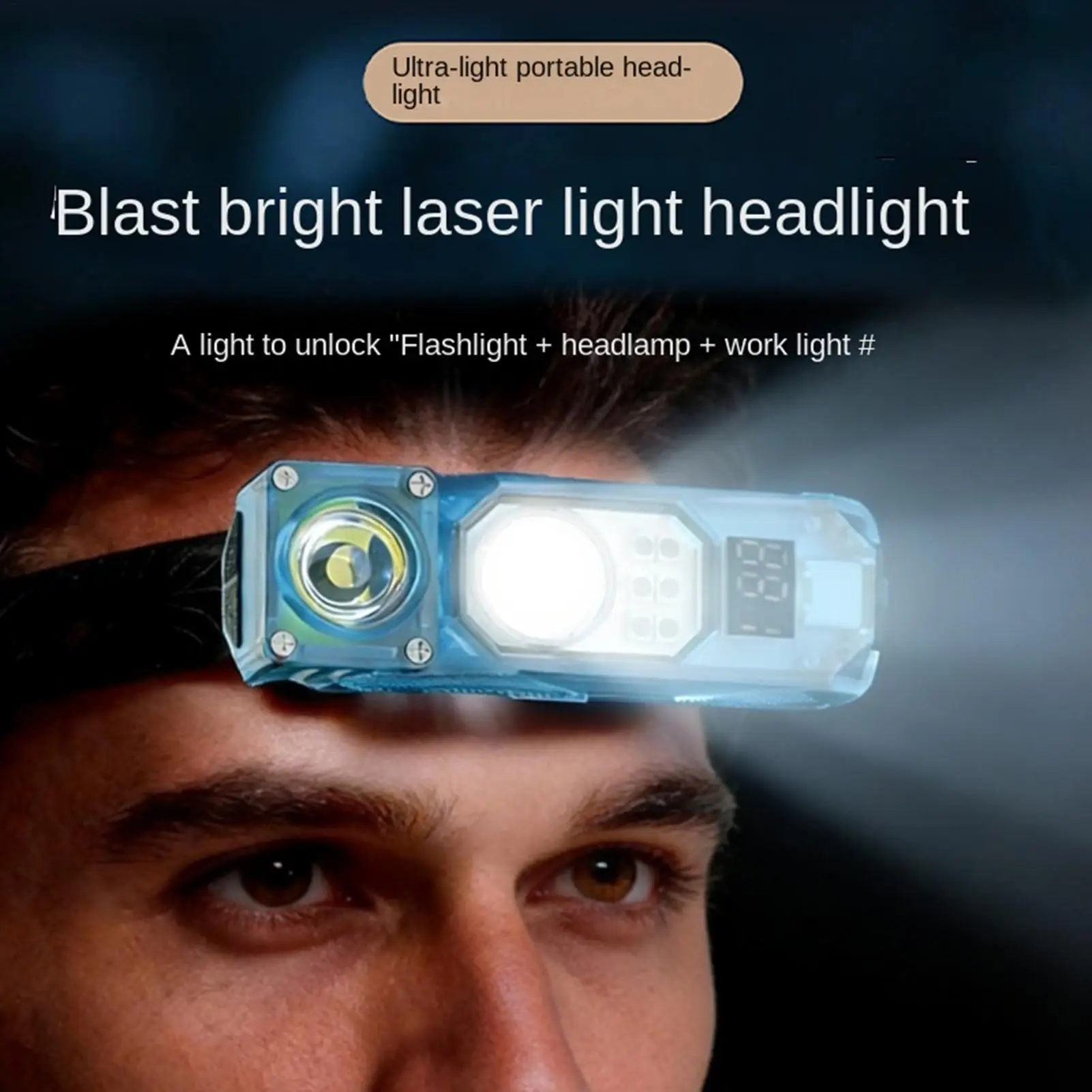 Hat Clip Flashlight Waterproof High-Powered Small Headlight USB Rechargeable Hat Lamp for Work Outdoor Fishing Cycling Sports