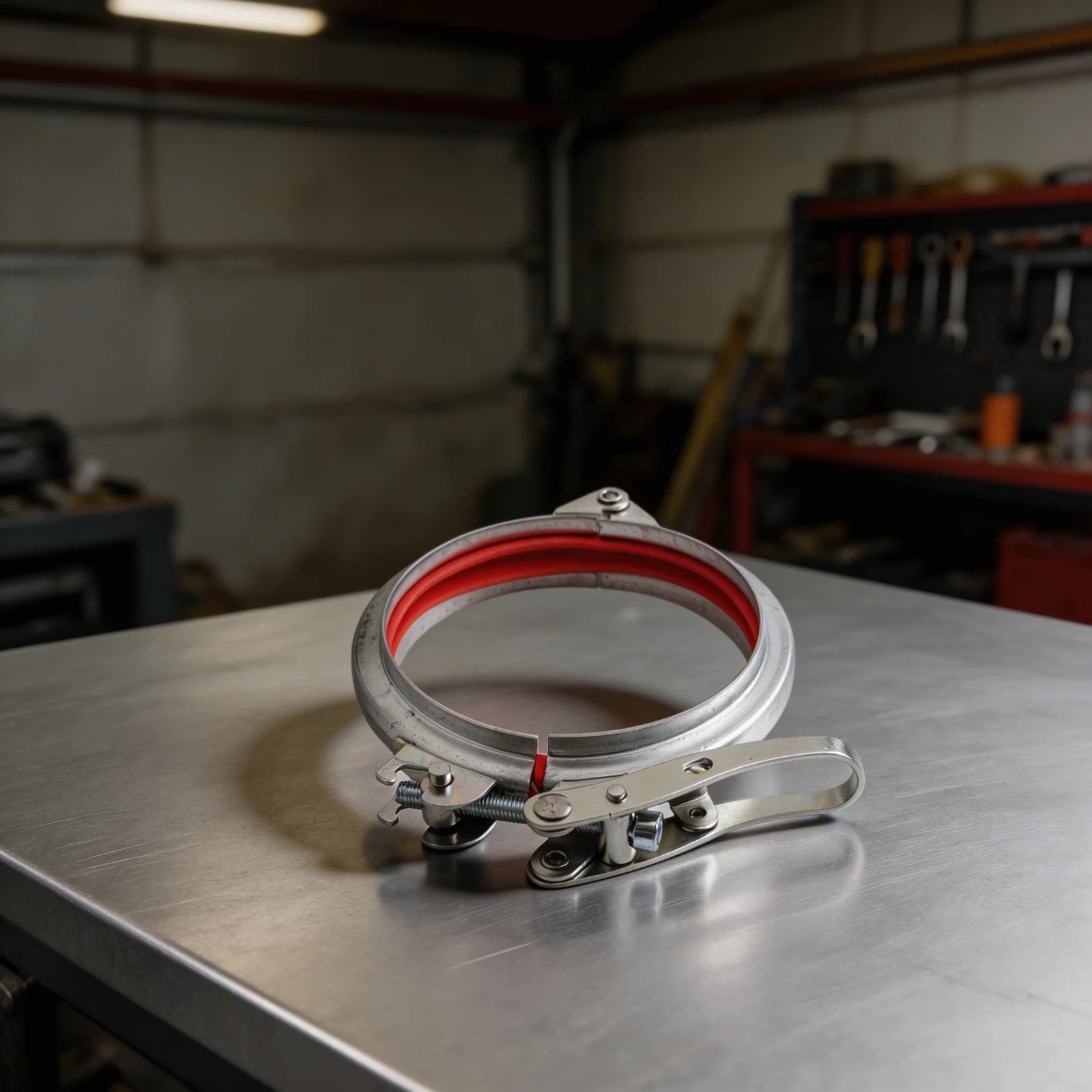 for Quick Tight Hose Clamp Galvanized Metal Body with Rubber Liner for Effective Sealing in Plumbing HVAC and Automotive Repairs