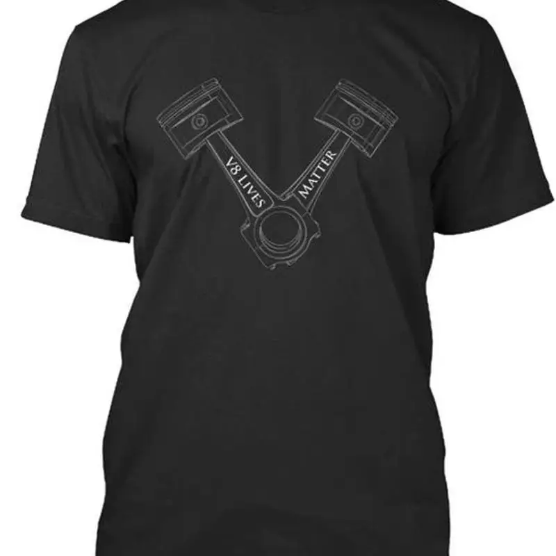 V8 Lives Matter Pistons texto blanco tamaño Premium camiseta M 2XL