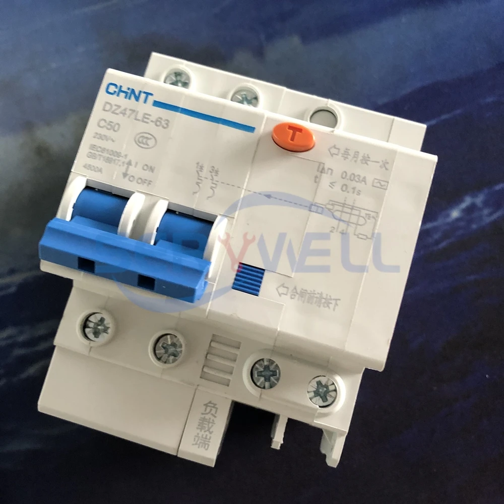 CHNT NXBLE DZ47LE-32/63 2P + N 230V 50 هرتز 10/16/20/25/32/40/50/60A حماية تسرب الأرض المتبقية قطاع دارة التيار RCCB
