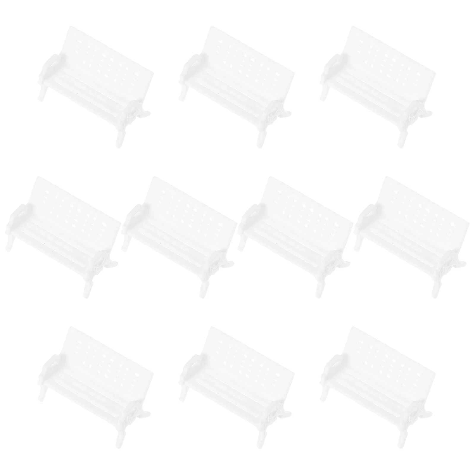 

5 Pcs Chair Dollhouse Beach Diy Accessory Baby Toy Lounge Plastic Bench Exquisite Small Furniture