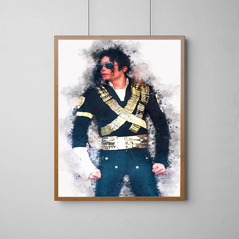 80s Pop Singer Michael Jackson Plakaty do dekoracji ścian Malarstwo na płótnie Dekoracja sypialni Obrazy do wnętrz Sztuka pokoju