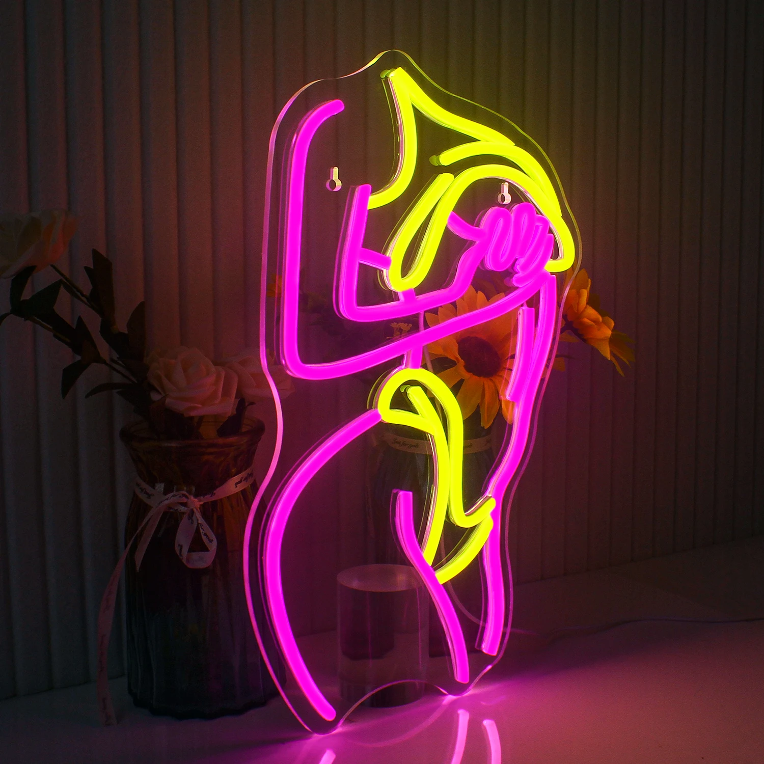 Neon Sign Lady Neon Sign for Wall Decor Sexy Lady Decoration for Party Wedding Bistro Beauty Salon Bar Pub Man Cave Neon