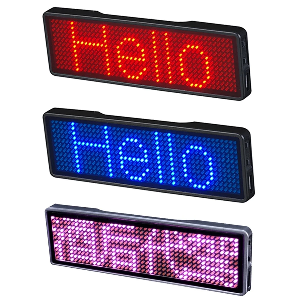 Mini Programmable Multi-language Multi-program Bluetooth LED Name Tag LED Name Badge LED Display Digital LED Badge