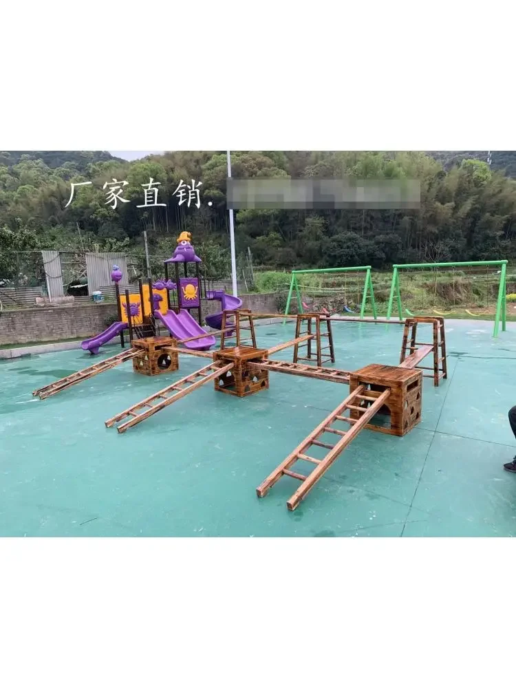 

Kindergarten outdoor Anji game Jiugongge climbing box Anji box climbing frame ladder balance wooden board Professional
