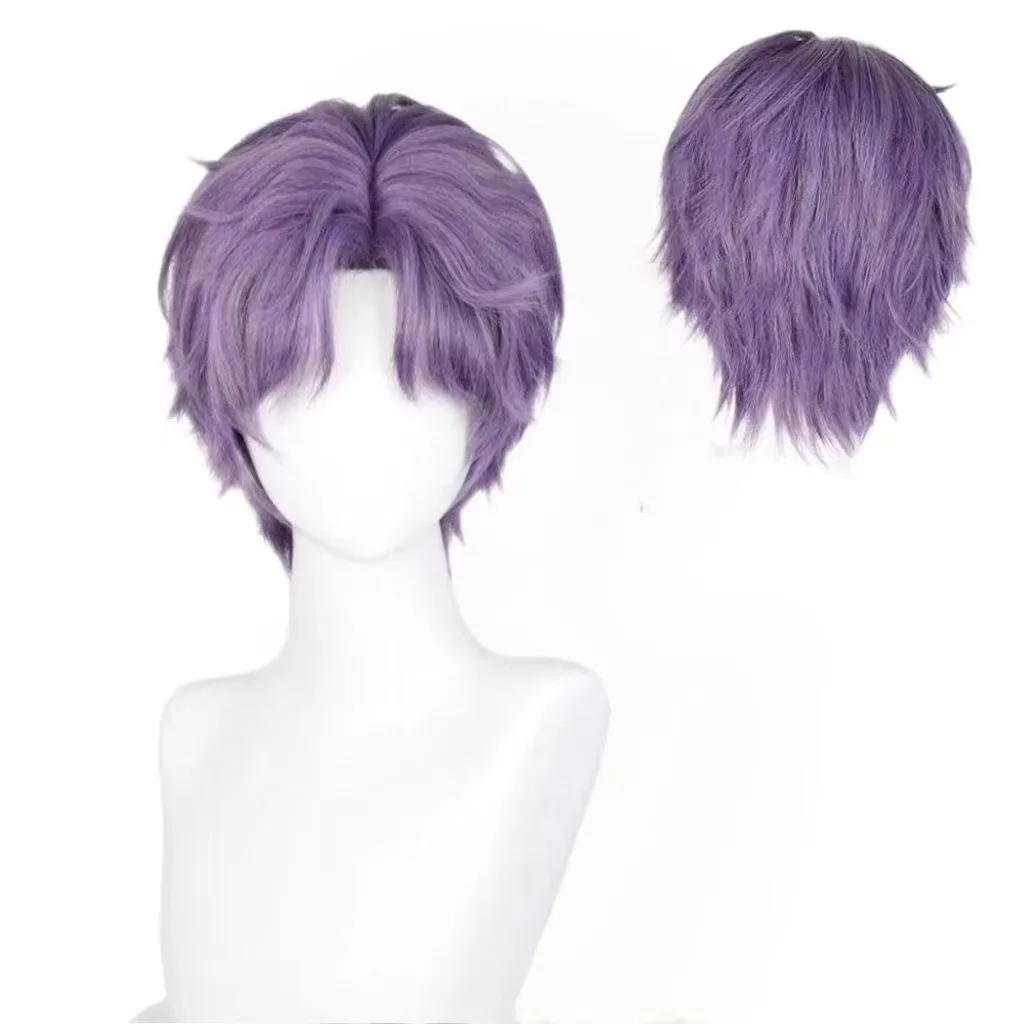 키유 코스프레 가발은 현실적인 두피 중간 가르마 짧은 머리로 코스프레용으로 제작되었습니다.