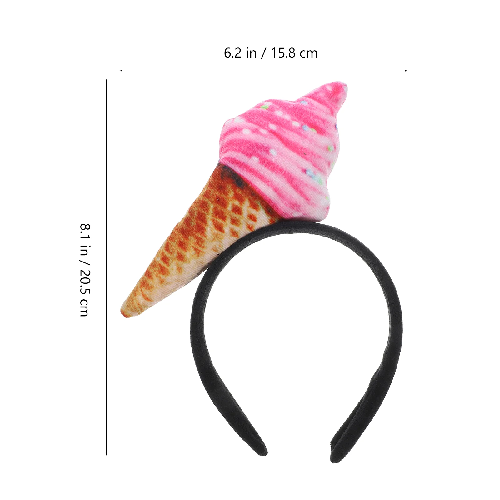 Ice Crean Cone Headband Cream Headbands Clothing Hair Styling Tools for Women Womens Barrettes