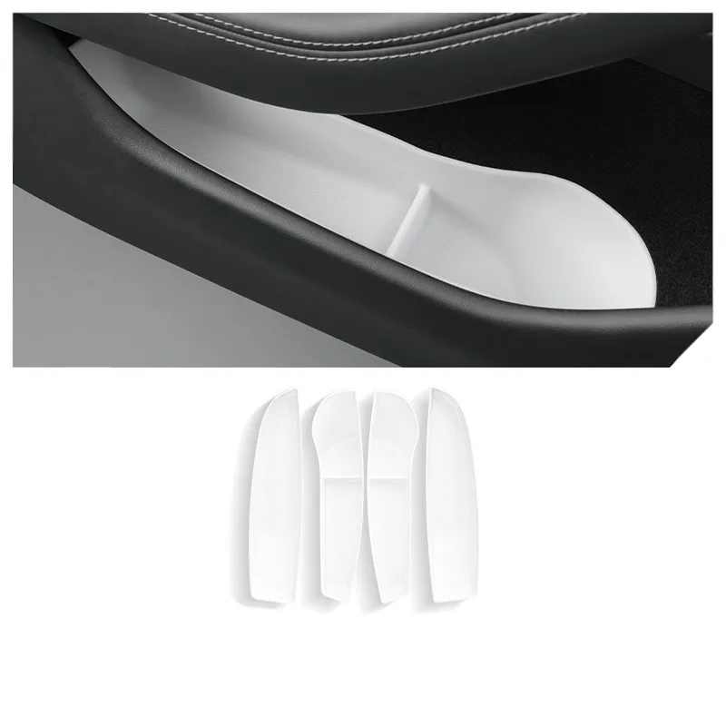 For Tesla Model 3 Highland 2023 2024 Coverage TPE Door Groove Storage Box BLACK WHITE GRAY Protectors Cover Mats Pad Anti Kick