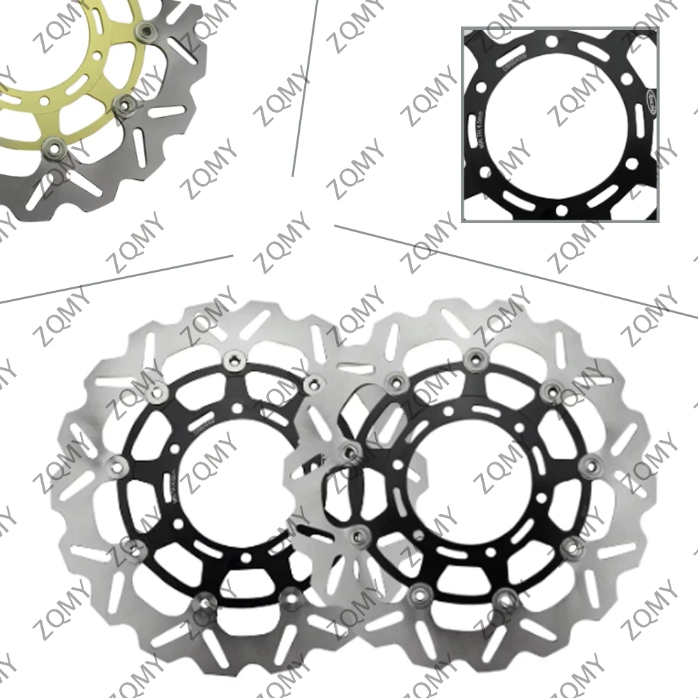 Front Brake Disc Rotors Set For Suzuki GSXR 1000 GSXR1000 K9 2009-2011 & GSXR 600 750 K8 GSXR600 GSXR750 2008-2011