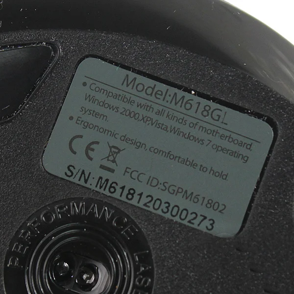 

Wireless Mouse M618 2.4ghz Vertical Black USB Nano Receiver Adjustable Dpi Optical Sensor Comfortable Grip Wireless Mouse