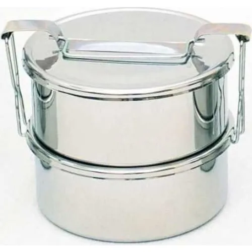 Steel Lunch box Stainless 12x6 cm 2'li