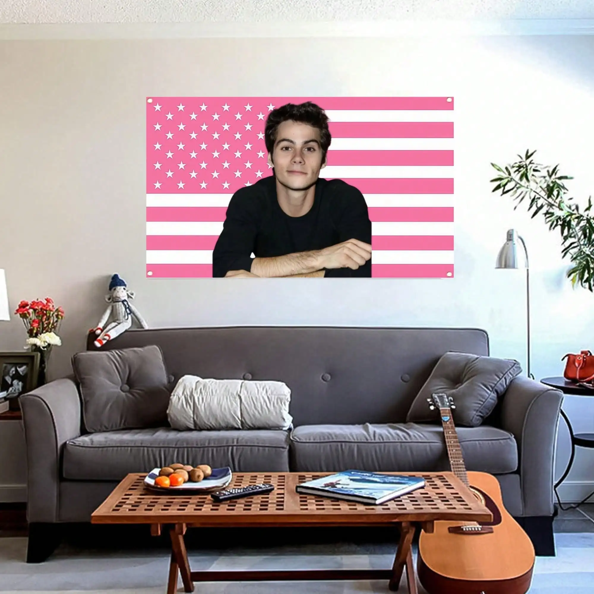 1PC Dylan O'Brien Custom Flag to Hang Outdoor Decorations Bedroom Decoration Garage Decorative Home Objects Tapestry Funny Flags
