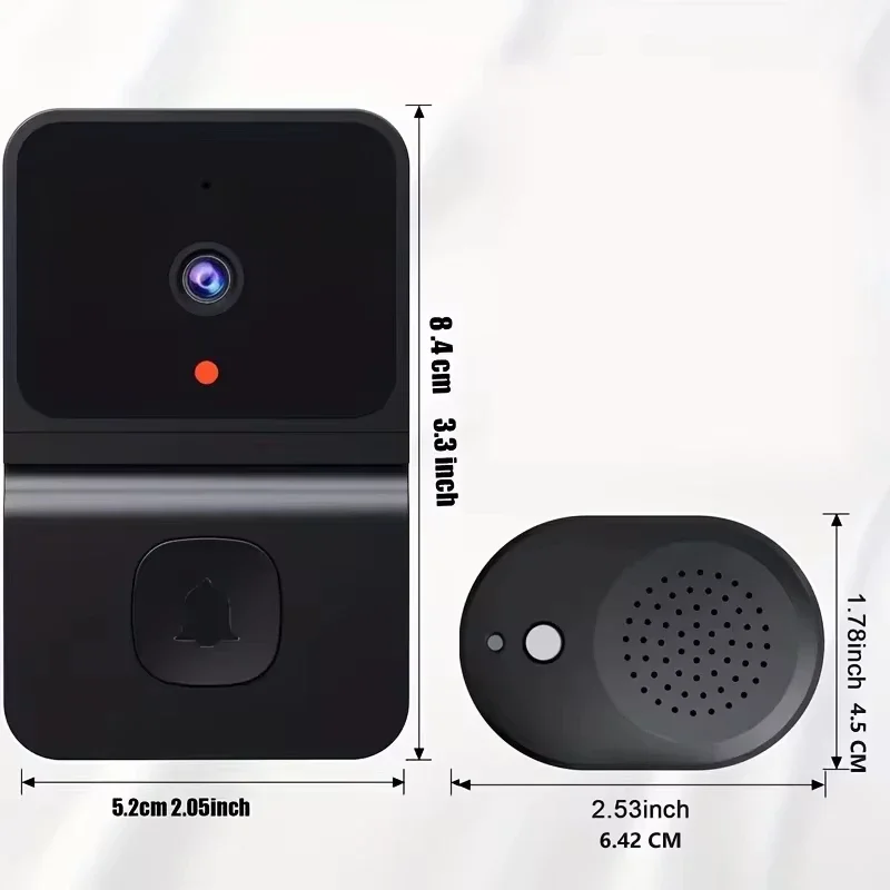 T23 doorbell low power wireless video doorbell intercom mobile phone monitoring wifi Dingdong set, security smart home doorbell