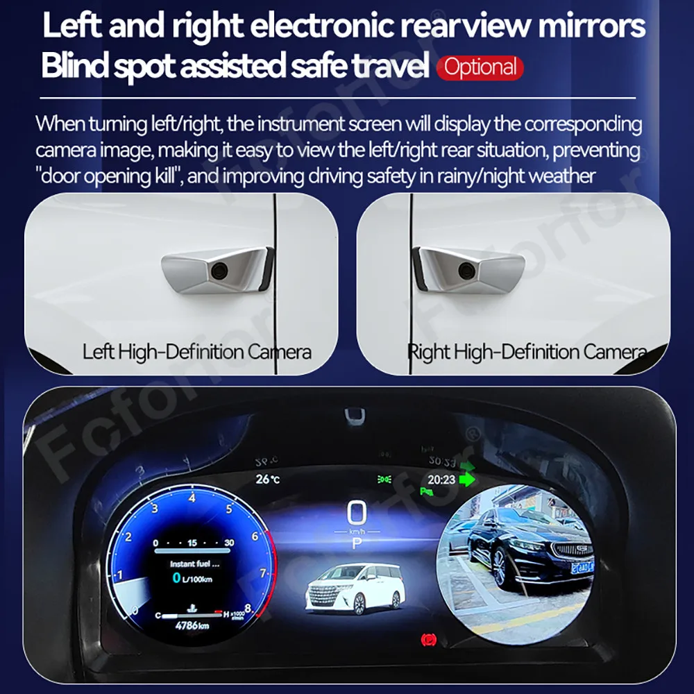 2026 Upgrade Dashboard Cockpit Screen For Toyota Alphard/Vellfire Models 2015-2022 LCD Instrument Panel Digital Cluster Wireless