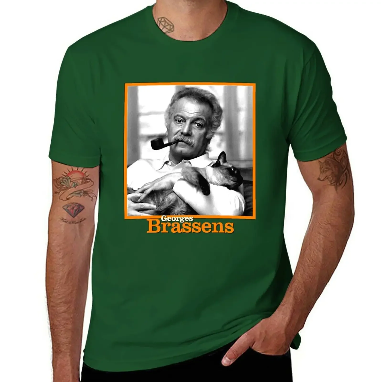 I Made Myself Very Small Georges Brassens And His Cat Berghain T-Shirt tees plus size for men cotton Male fashion Hot Sale