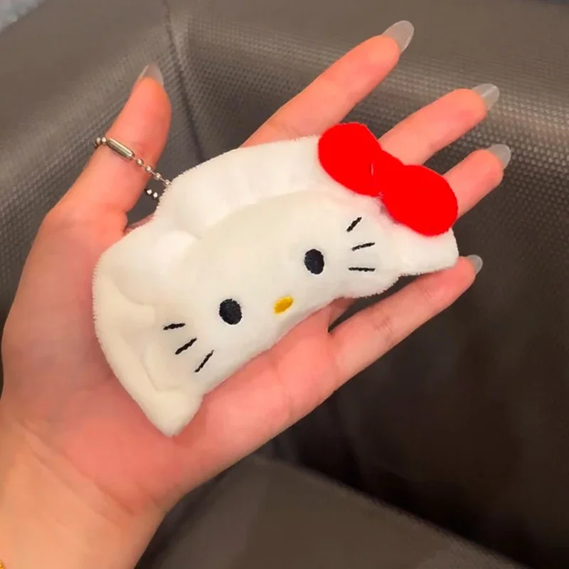 

Cartoon Anime KT Cat Plush Toy Keychain Kawaii Dumplings Pendant Fashion Funny Backpack Decoration Accessories Birthday Gift