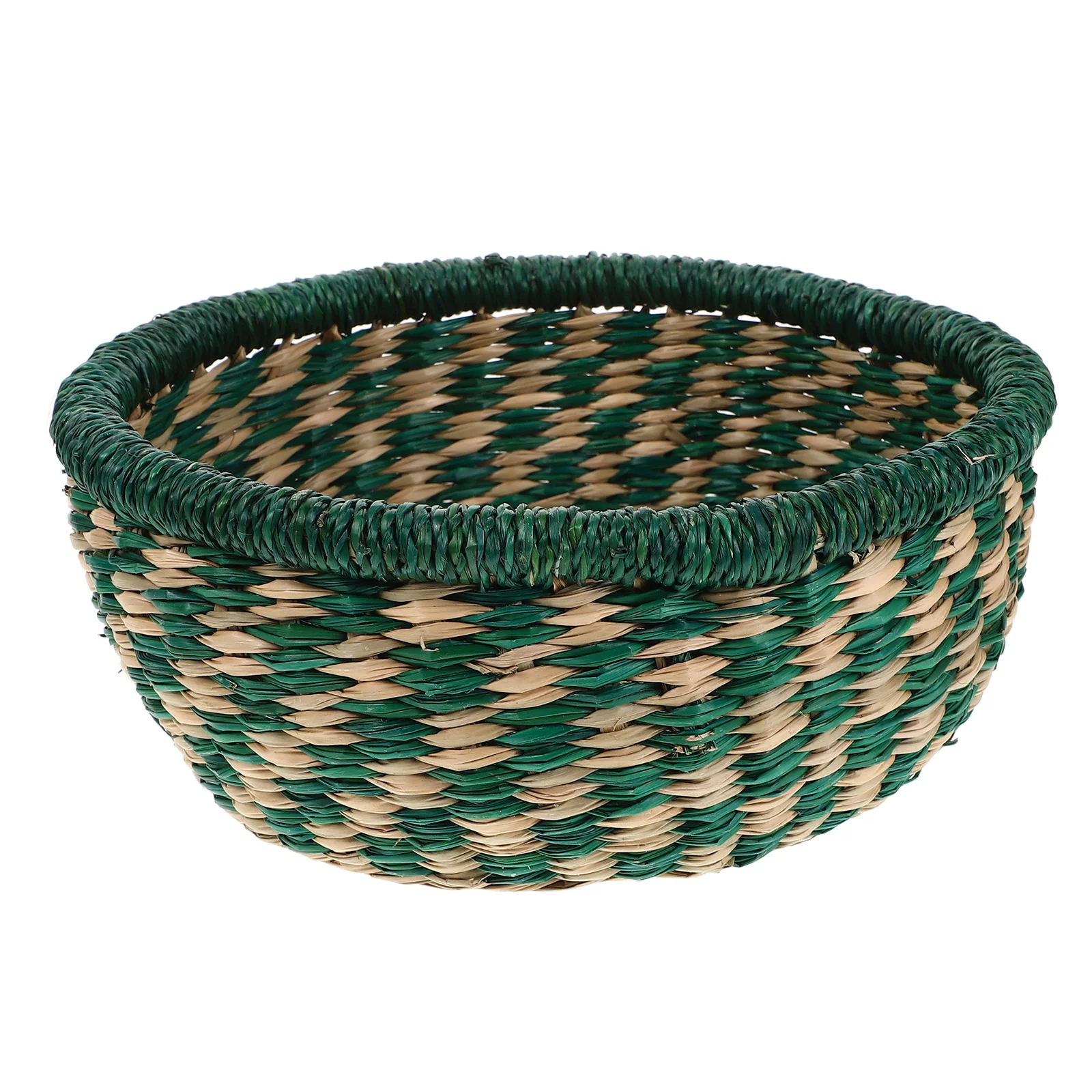 

Handwoven Seagrass Storage Basket Round Natural Wicker Tray for Kitchen Snacks Coffee Table Organizer Home Decor Decorative