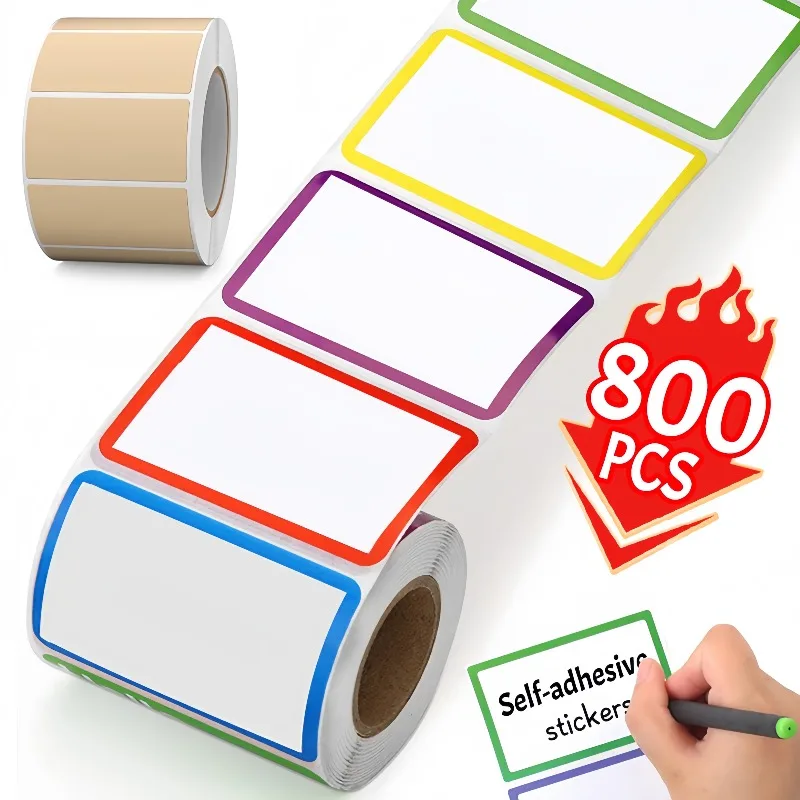 

Самоклеящаяся наклейка с именем в ассортименте, крафт-пустая этикетка, наклейка для рождественской подарочной коробки, офисные школьные наклейки с мишенями, принадлежности