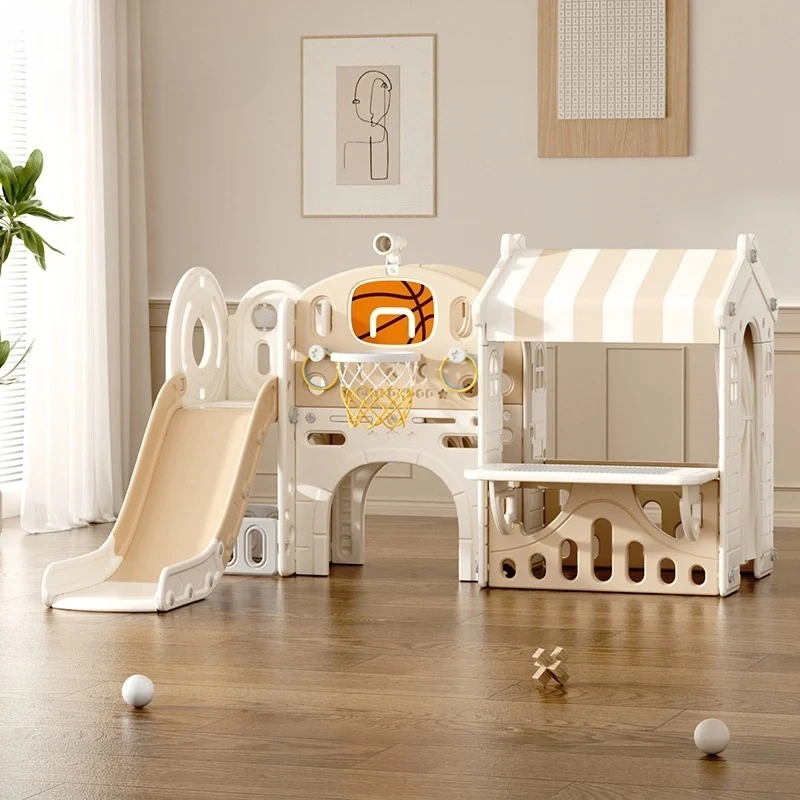 

Kids Big Plastic Slide Toddler Indoor Playground - Home Playroom Sliding Toy