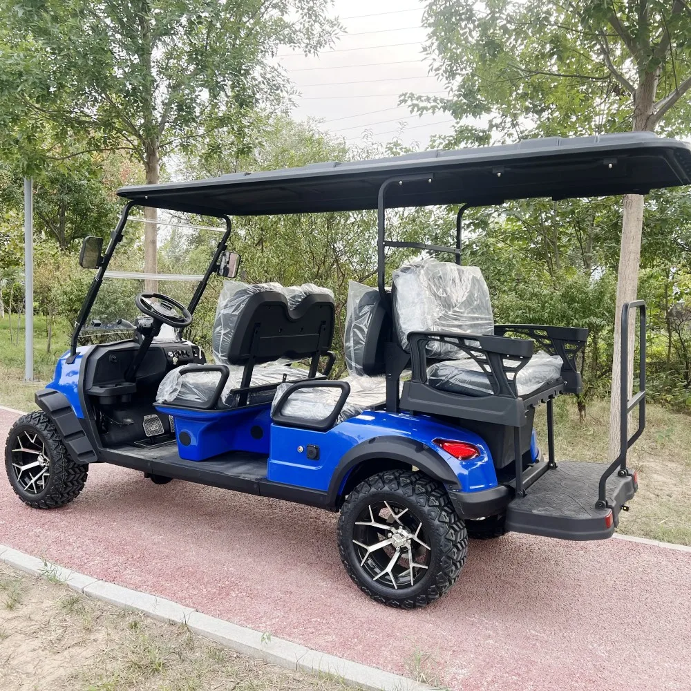 High Quality 4000W 60V Long Range Electric Golf Cart 14 Inch Off-Road Tire Family Electric Gocart 4 Wheel Golf Car