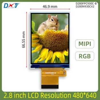 2.8 inç LCD ekran 480*640 çözünürlük ST7701S MIPI arayüzü RGB arayüzü D280FPC930C-B TFT renkli ekran 2.8 inç LCD ekran