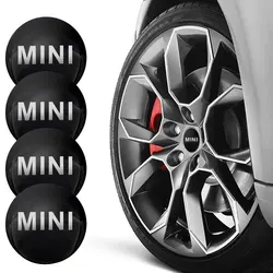 4pcs 56mm Car wheel hub cover badge sticker For MINI Cooper One S Clubman R50 R53 R56 R60 F55 F56 R57 R58 R59